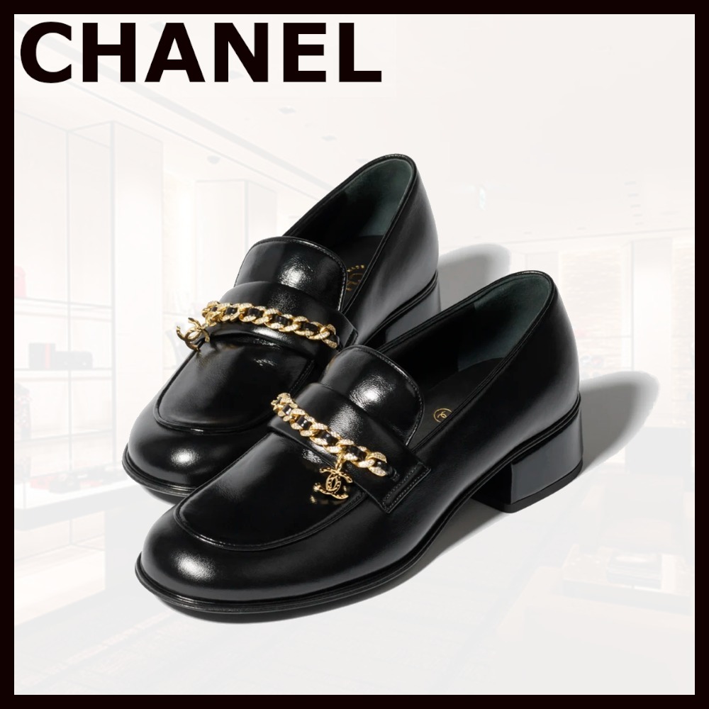 【お洒落☆】CHANEL シャネル ローファー 靴 CCロゴ チャーム