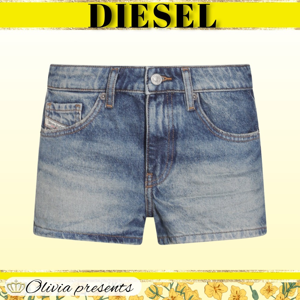 DIESEL>>ディーゼル デユバ ダメージ加工デニム ショーツ