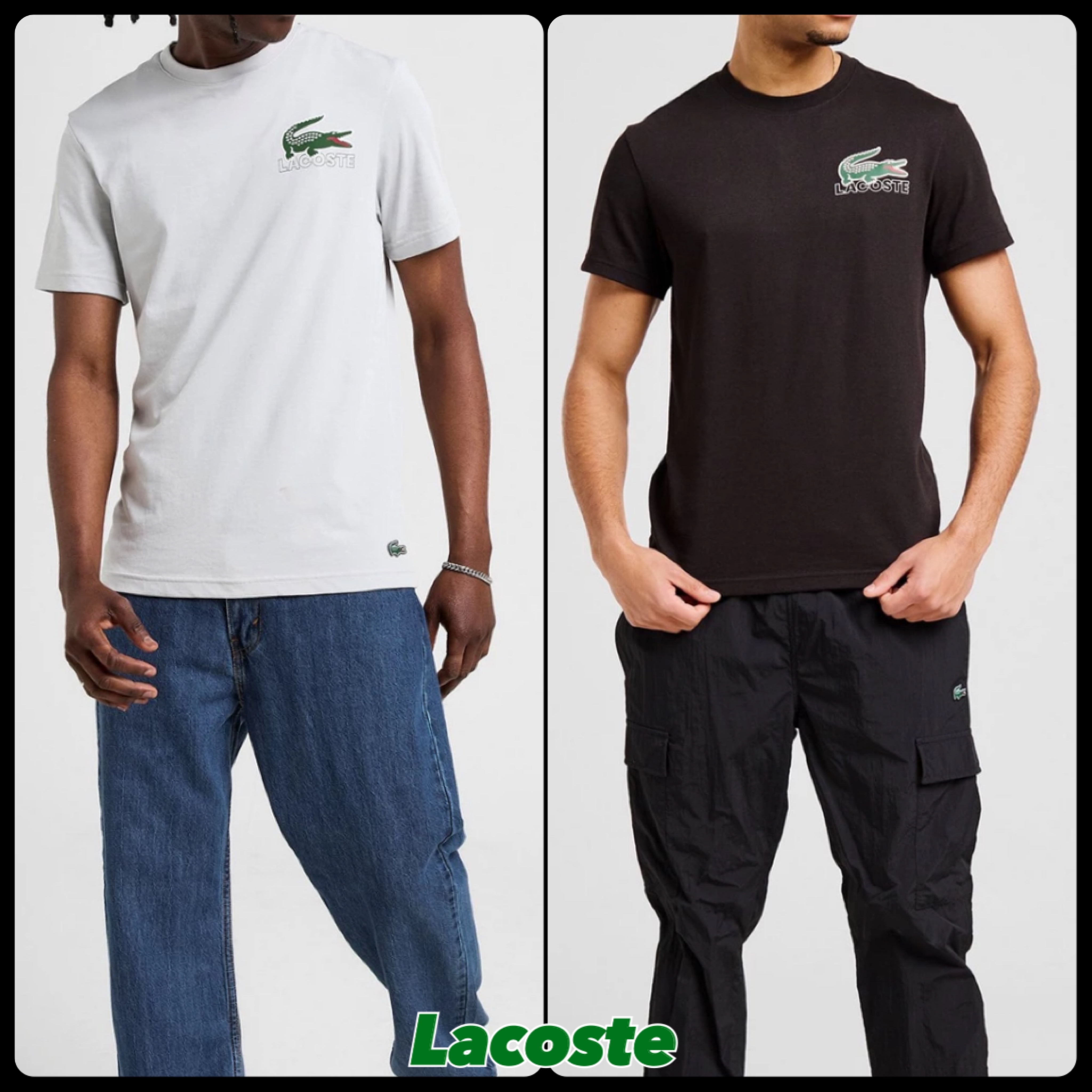 LACOSTE☆Repeat Back Print Tシャツ 2色【UK発】
