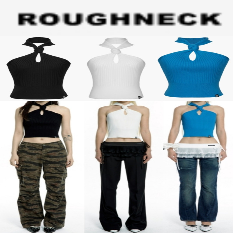 ROUGHNECK ニット ホルターネック トップ