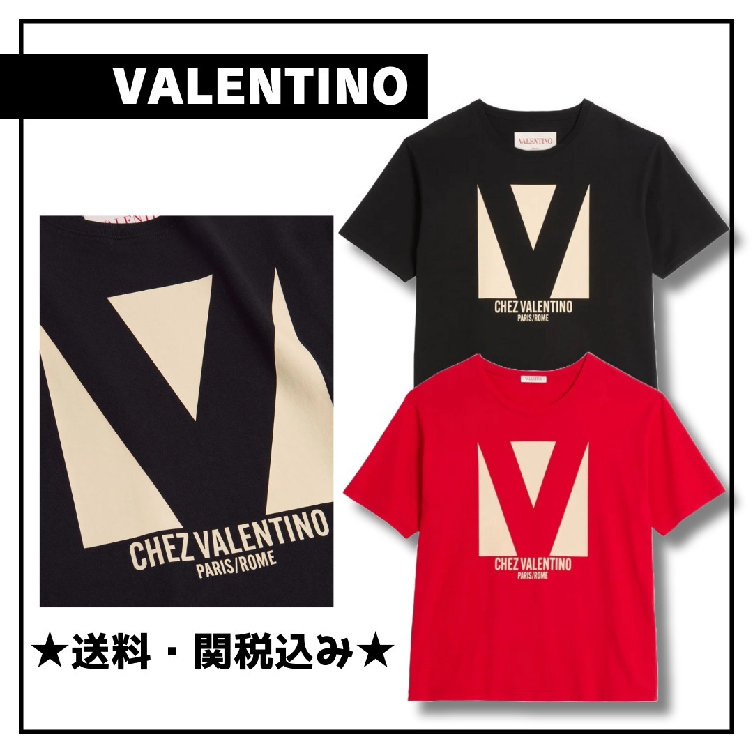 ★関税込み★【VALENTINO GARAVANI】プリント コットン Tシャツ
