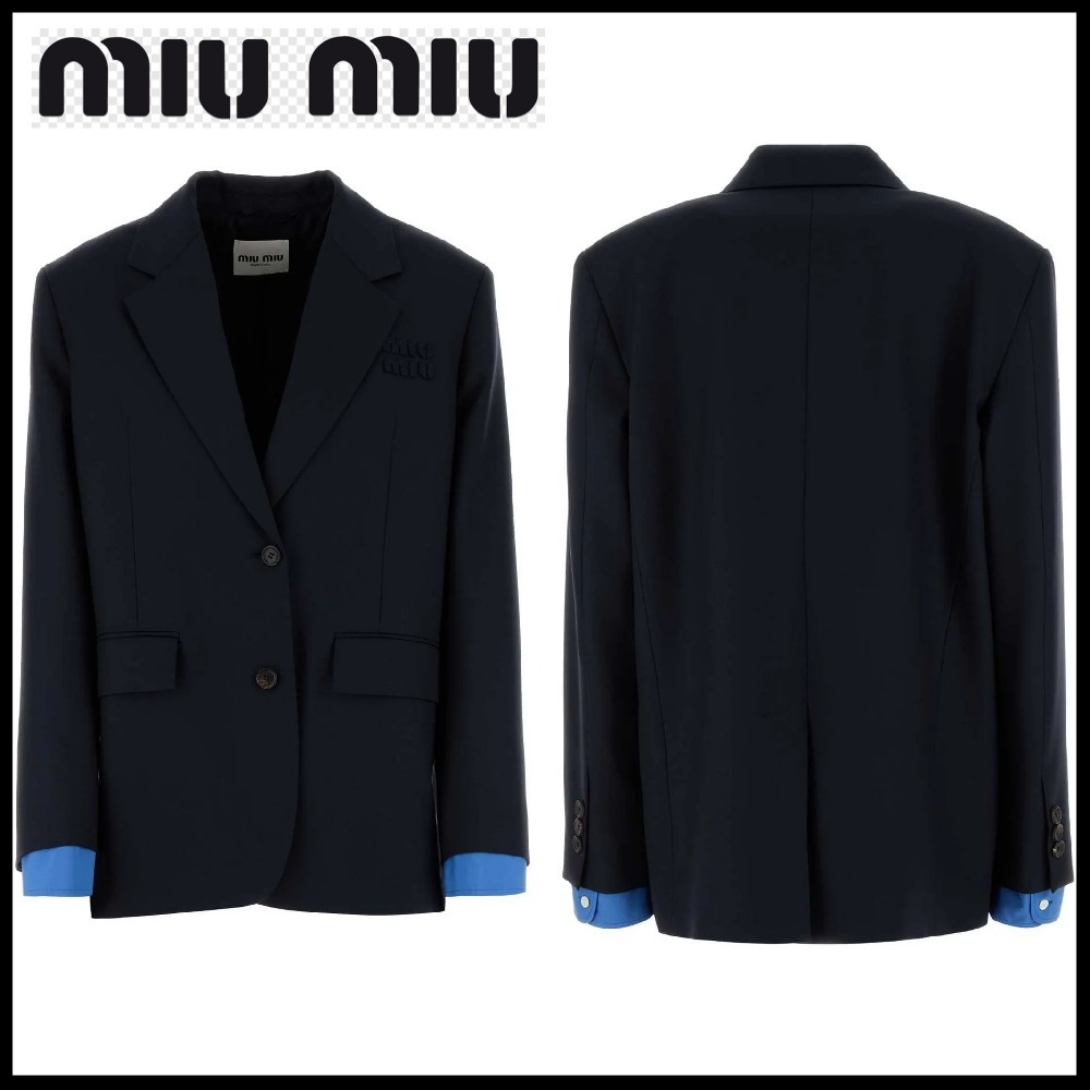 【MiuMiu】ピンストライプ シングルブレスト ブレザー