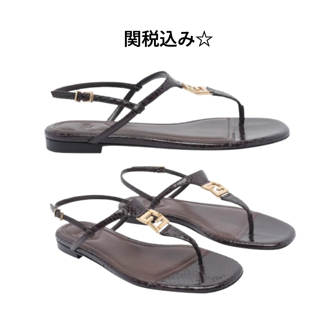 関税・送料込み【FENDI】FFOLD SANDALS