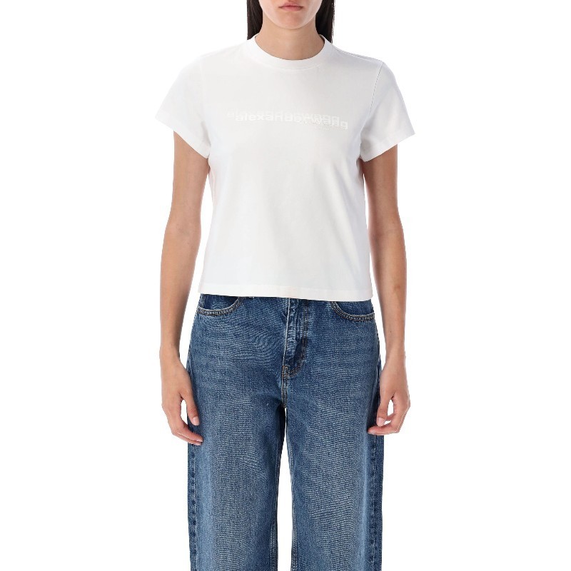Tシャツ・カットソー Alexander Wang FW25 SHRUNKEN TEE (1CC3251103 120)