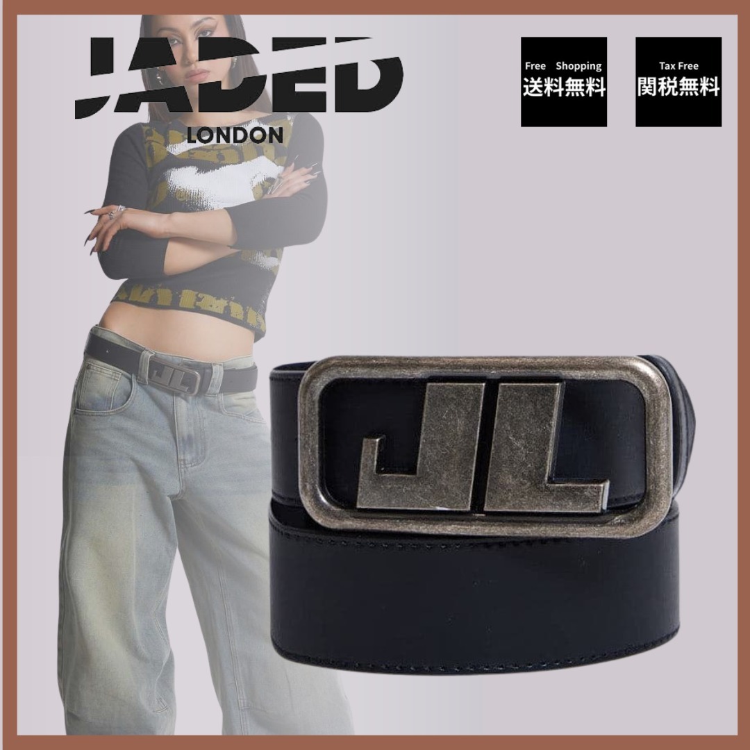 【JADED LONDON】EMBLEM LEATHER BELT エンブレム レザーベルト