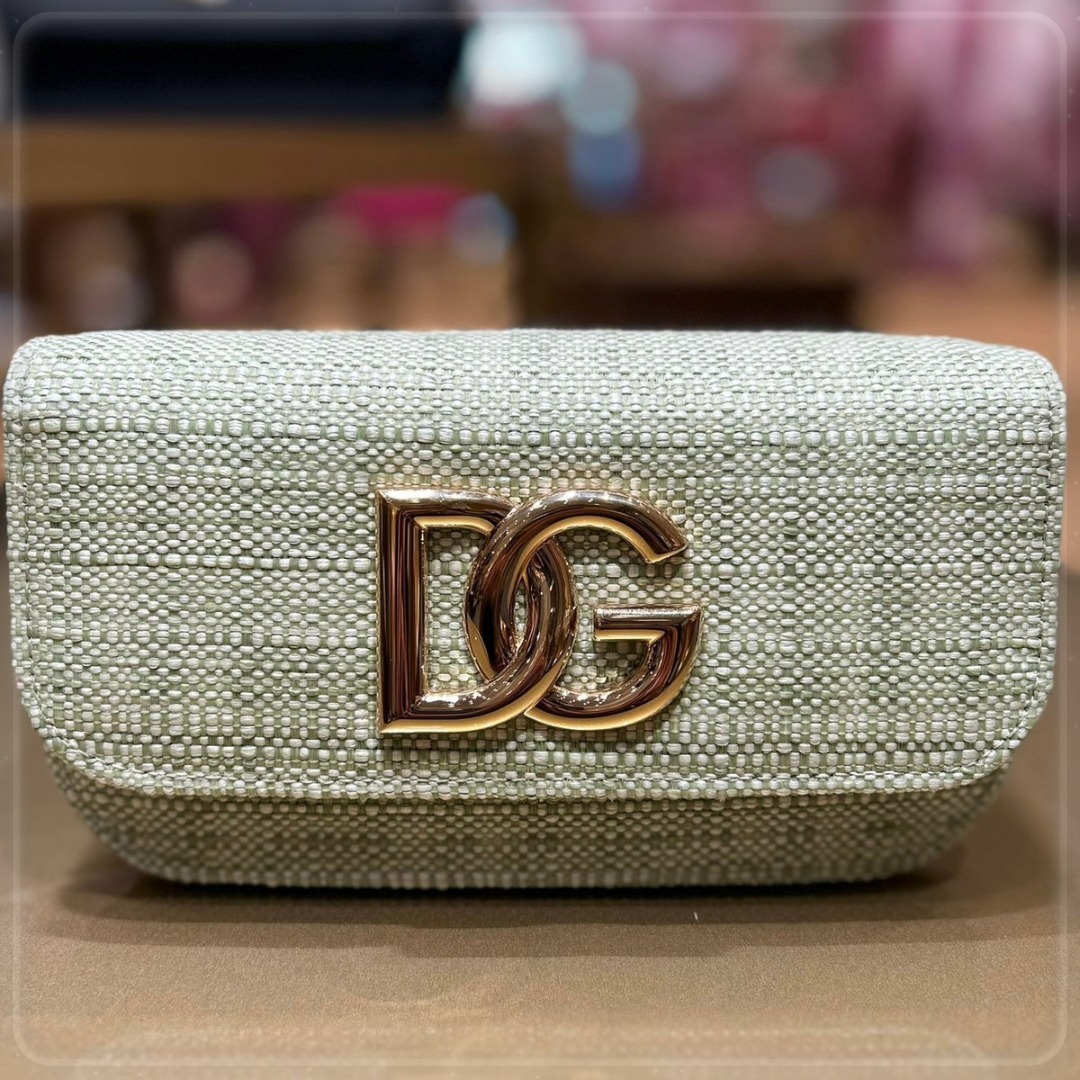 【DOLCE&GABBANA】DGロゴ ハンド&ショルダーバッグ ラフィア