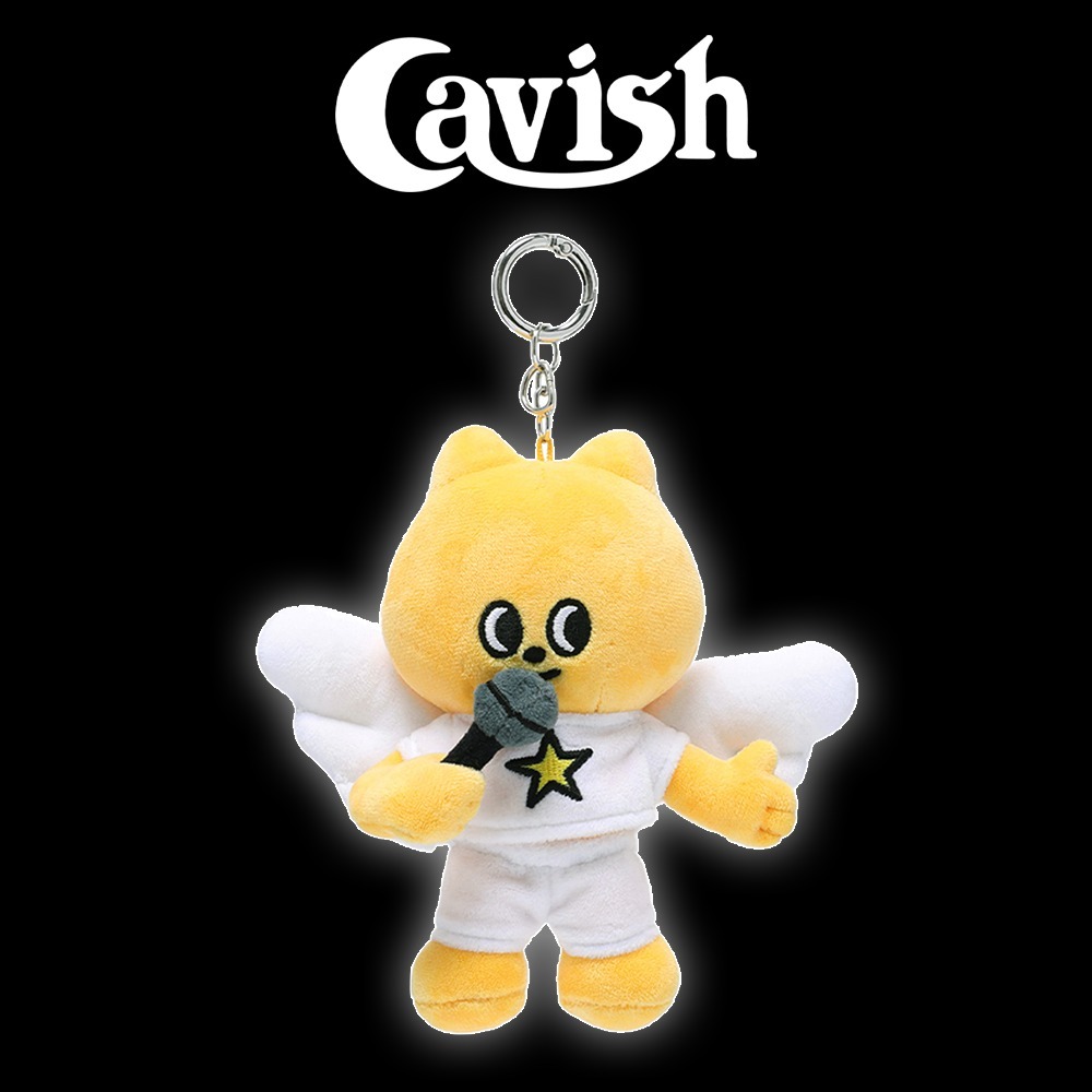 キーホルダー・キーリング [CAVISH] CAVISH X LELBO BROWN MIKAEL KEYRING YELLOW