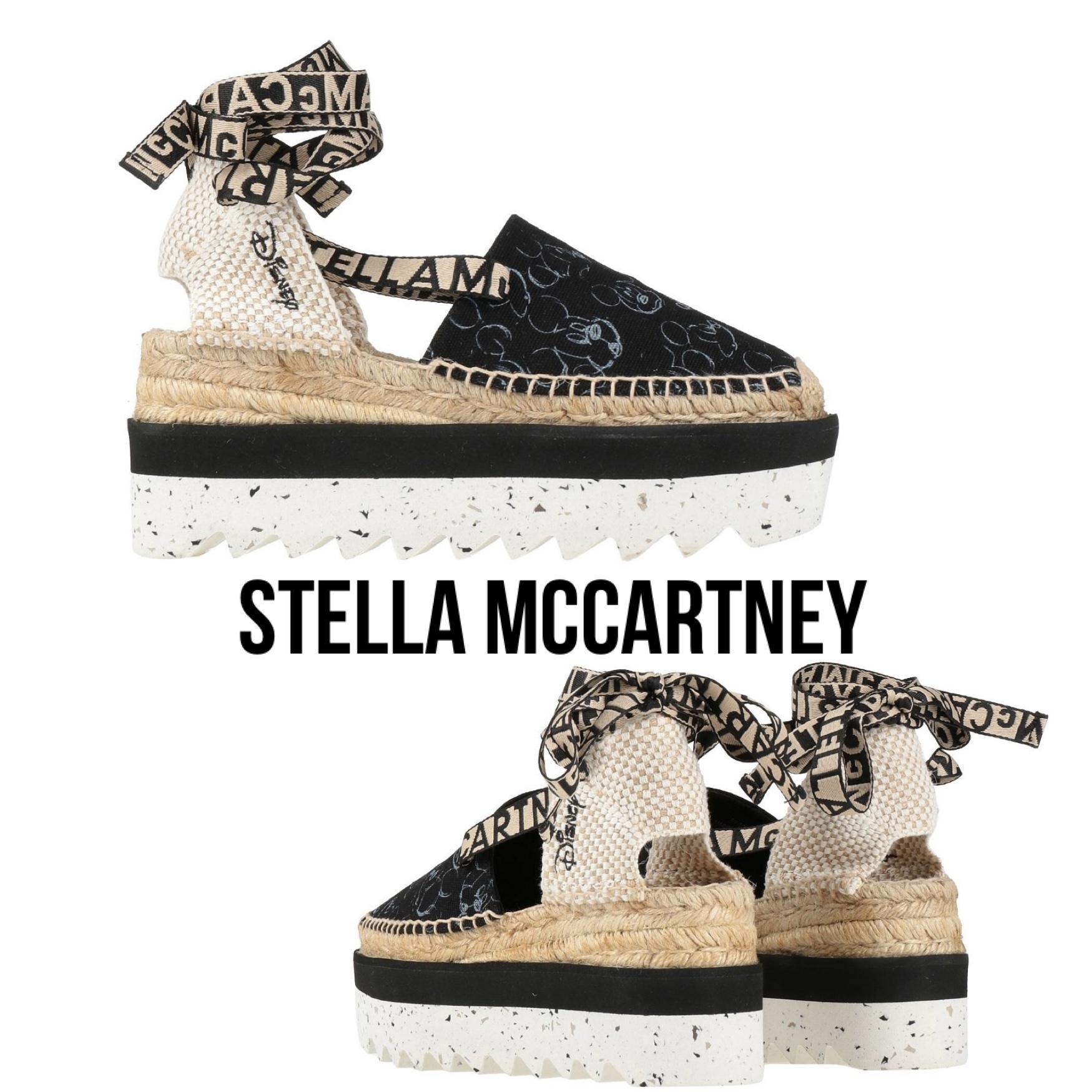 送料関税込み☆STELLA McCARTNEY × DISNEY ロゴ エスパドリーユ