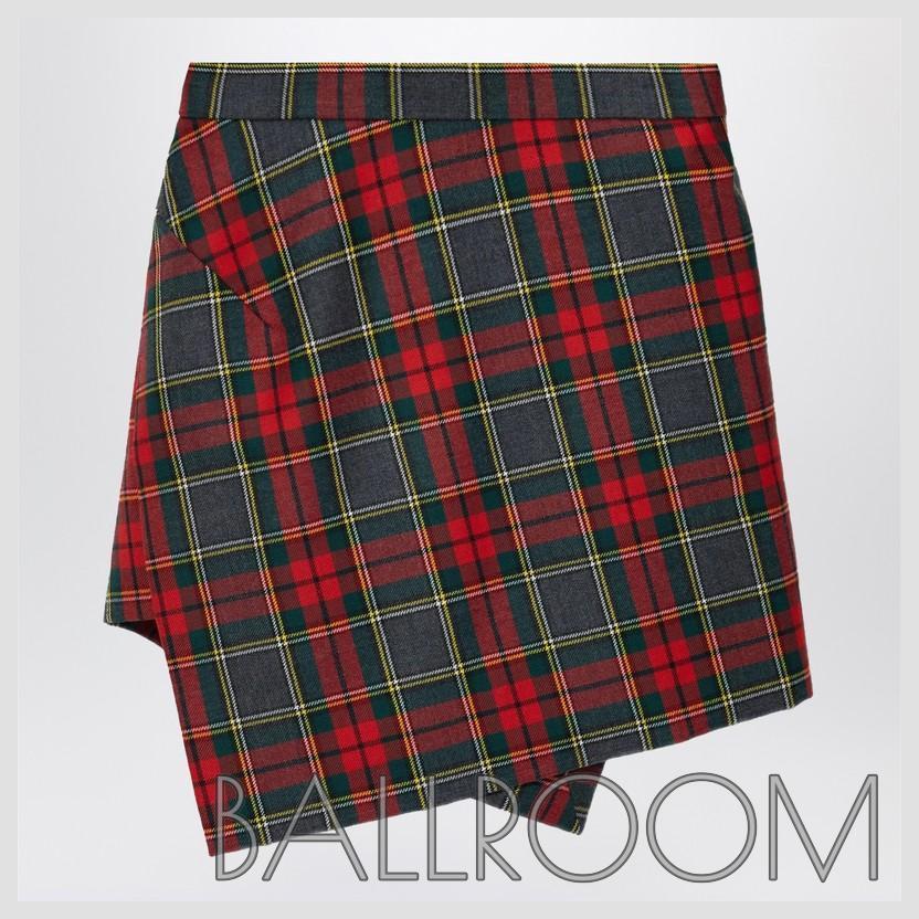スカート VIVIENNE WESTWOOD WOOL MINI SKIRT WITH TARTAN PATTERN