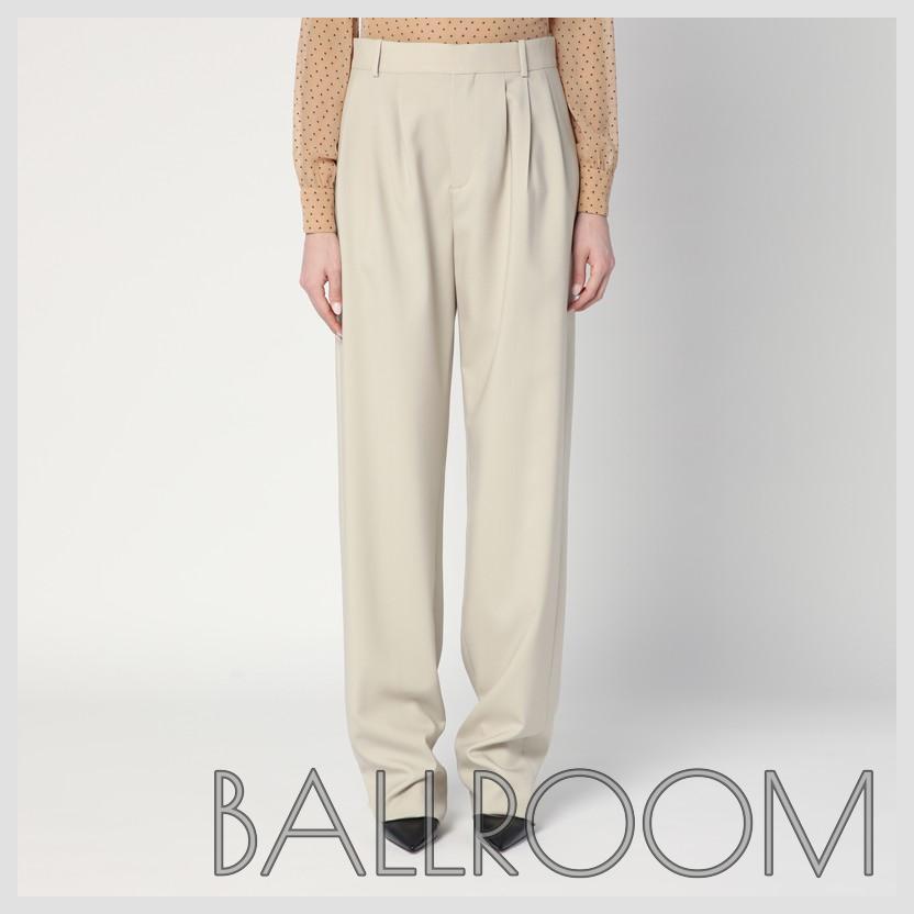パンツ SAINT LAURENT BEIGE WOOL TROUSERS