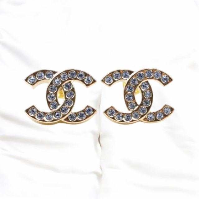 CHANEL* シャネル CC クリスタル ピアス