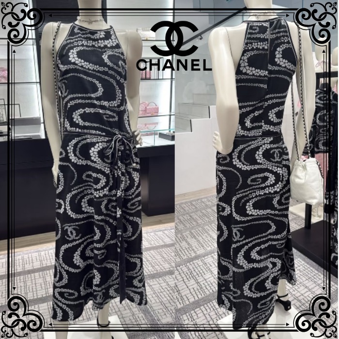 細見えスリットが魅力的♪【CHANEL】コットンベールワンピース