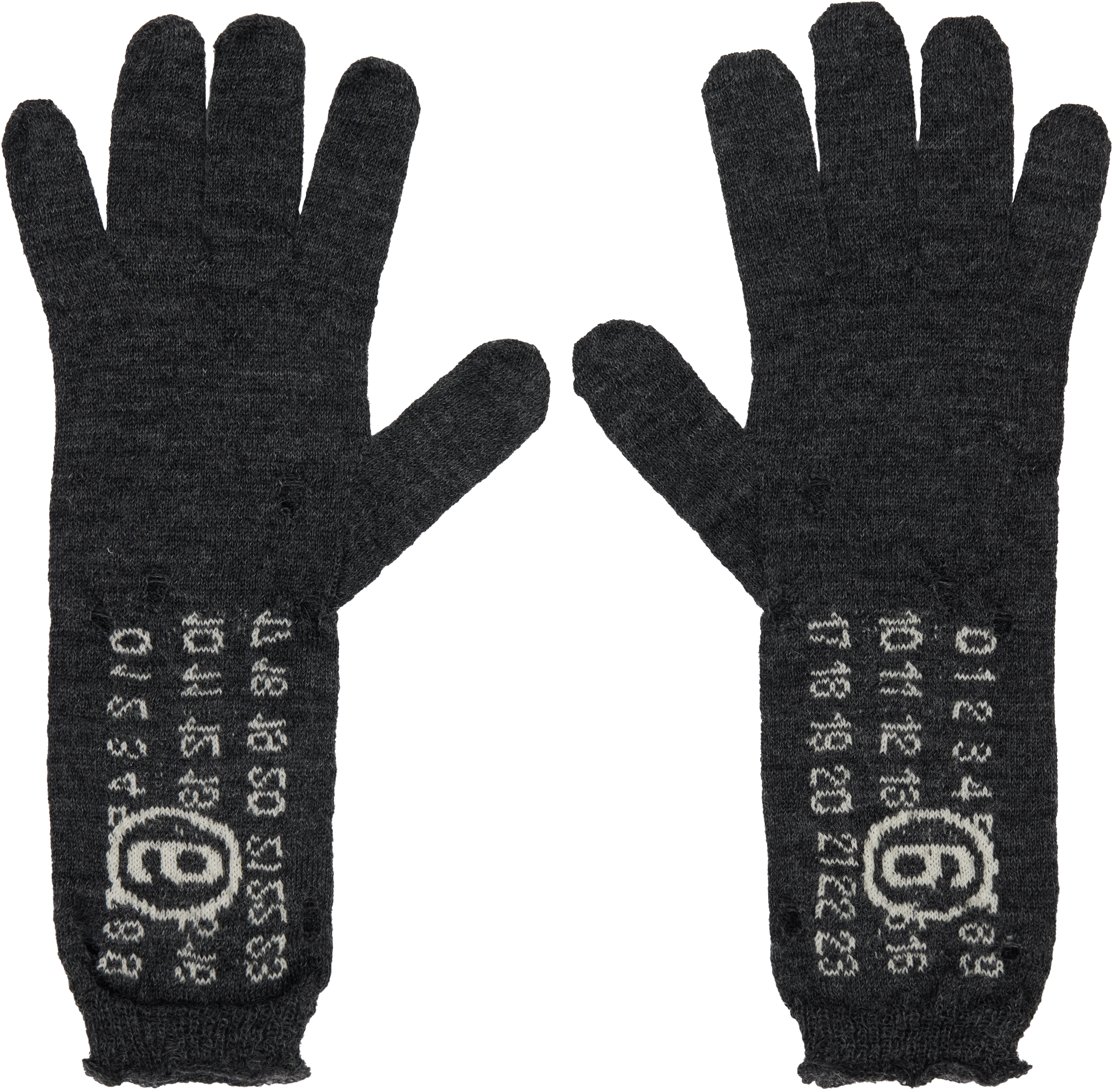 【関税込み】MM6 Maison Margiela グレー ウール グローブ
