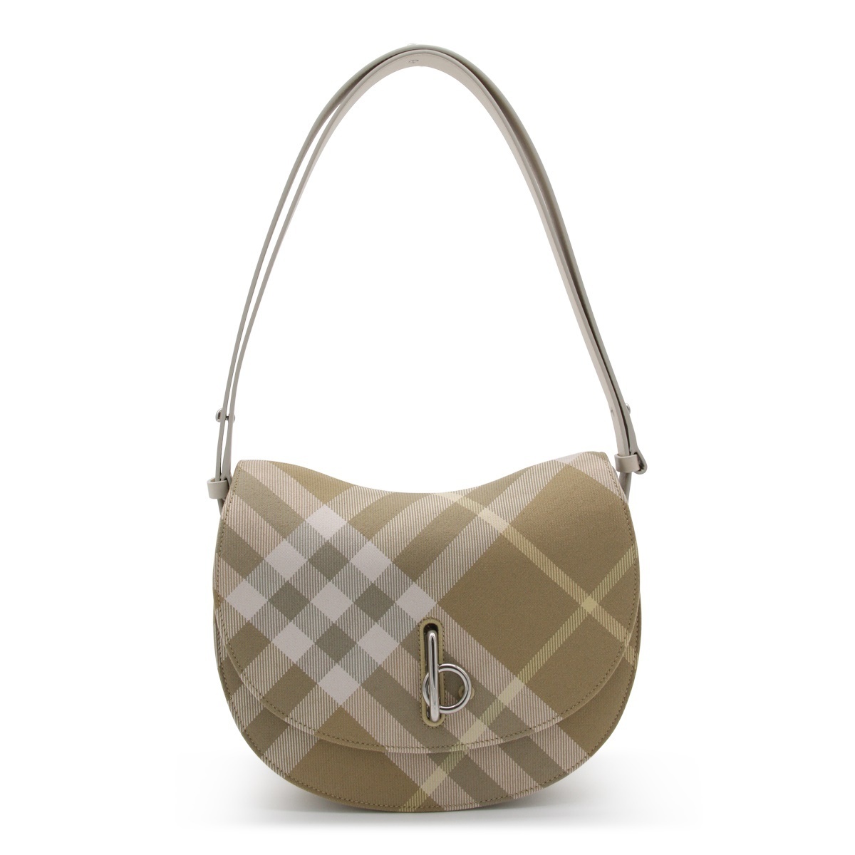ショルダーバッグ・ポシェット BURBERRY BEIGE CHECK ROCKING HORSE MEDIUM SHOULDER BAG