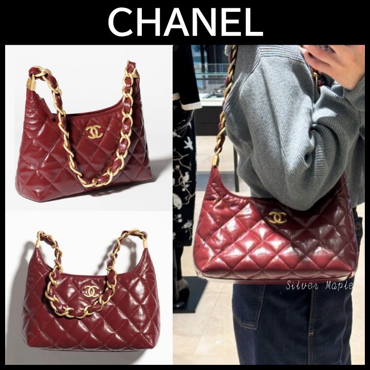 【シックな色合い♪】CHANEL ホーボーバッグ 25A