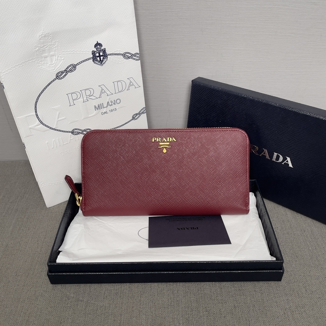 ★送料込★PRADA サフィアーノ ジップ  長財布