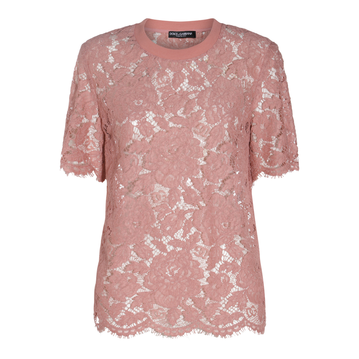 【SALE】SHORT-SLEEVED CORDONETTO LACE T-SHIRT