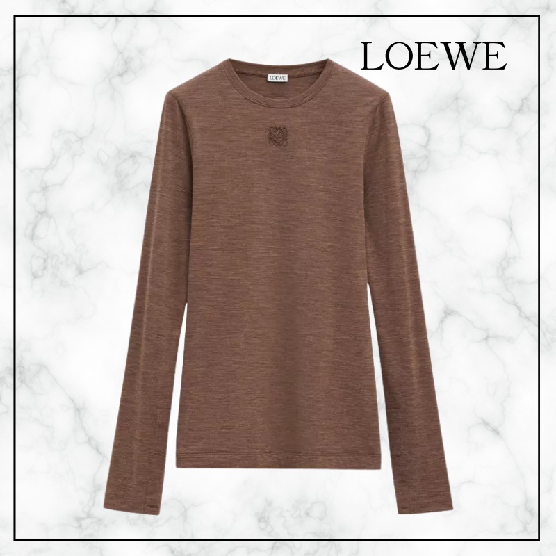 【LOEWE】アナグラム長袖ウールブレンドトップス