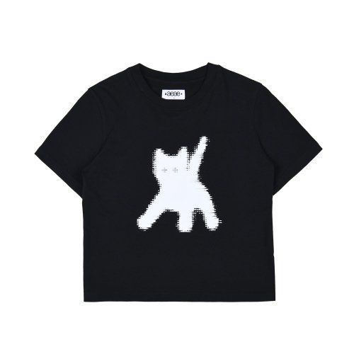 [AEAE]FLASHED CATS EYE CROP T-SHIRTS [ブラック]のご紹介で