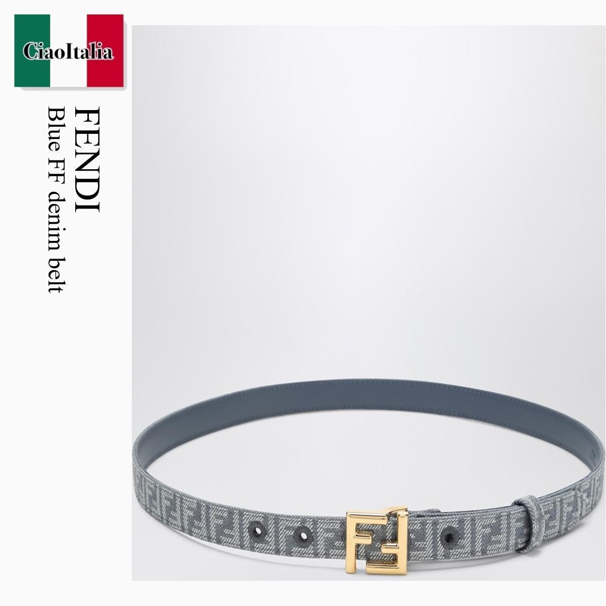 ベルト Fendi Blue Ff Denim Belt
