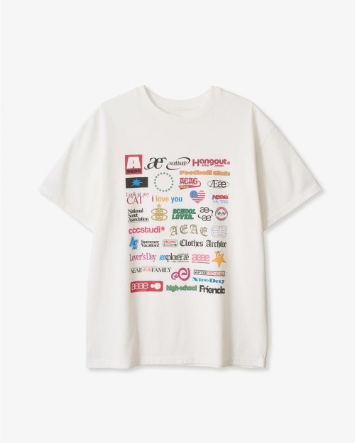 [AEAE]STICKER T-SHIRTS [WHITE]。