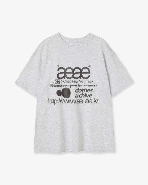 Tシャツ・カットソー [AEAE]WEB LOGO T-SHIRTS [LIGHT GREY] [WEB LOGO T-SHIRTS] [