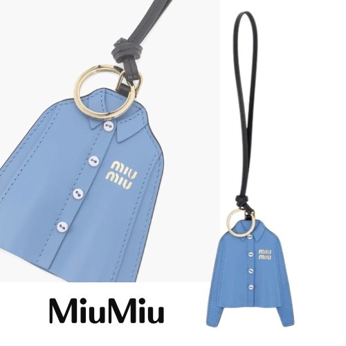 【MiuMiu】 ミュウミュウ レザー キーリング トリック