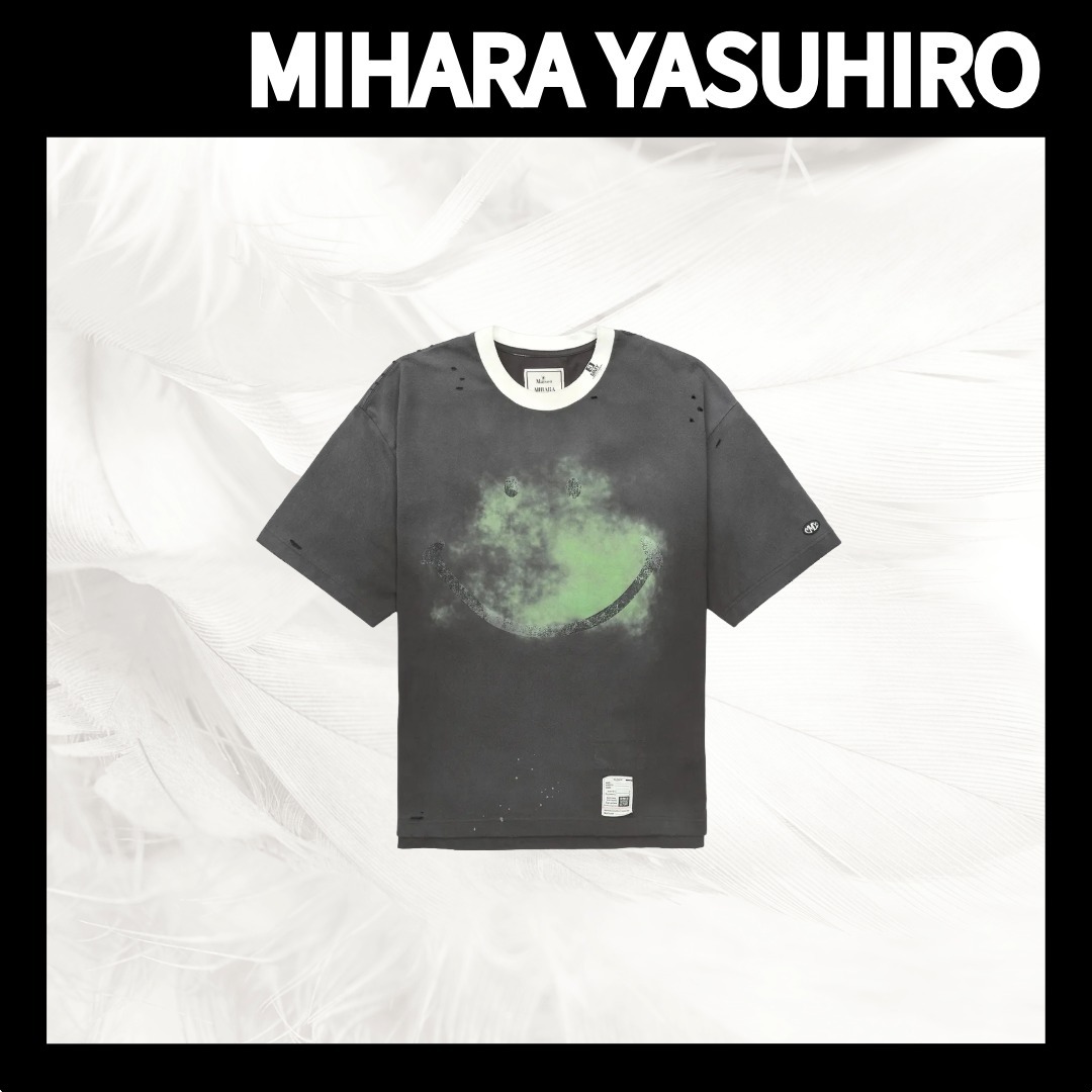 【MIHARA YASUHIRO】Smile Face Short Sleeve T-shirt/送料込み