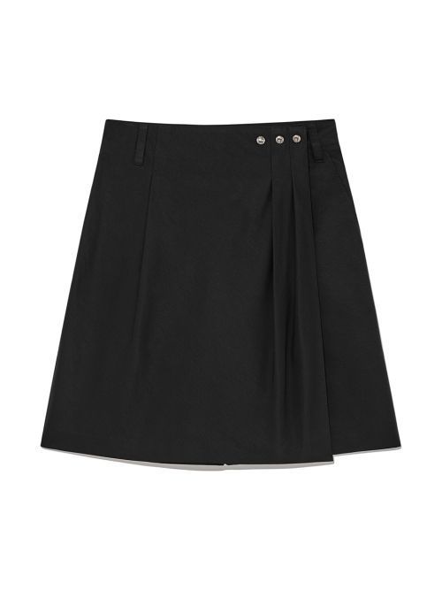 スカート [MATINKIM]bermuda wrap skirt pants in black
