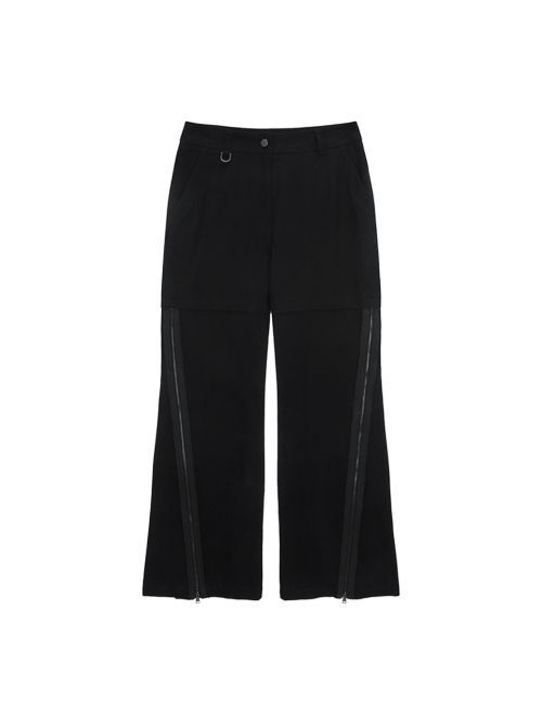 パンツ [MATINKIM]zipper point boots cut pants in black