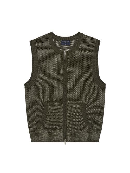 Tシャツ・カットソー [MATINKIM]two tone mesh knit vest for men in khaki