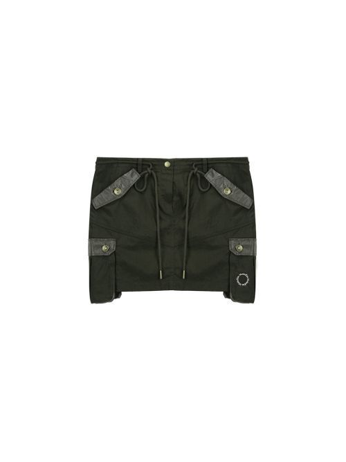 ミニスカート [MATINKIM]cargo mini skirt in khaki