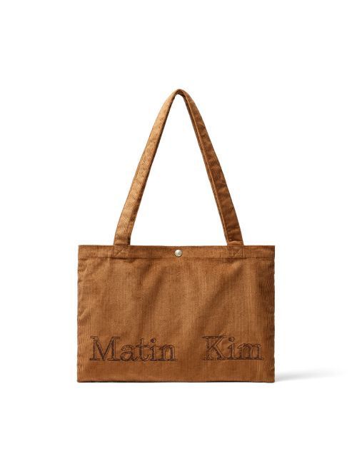 エコバッグ [MATINKIM]matin corduroy middle ecobag in brown