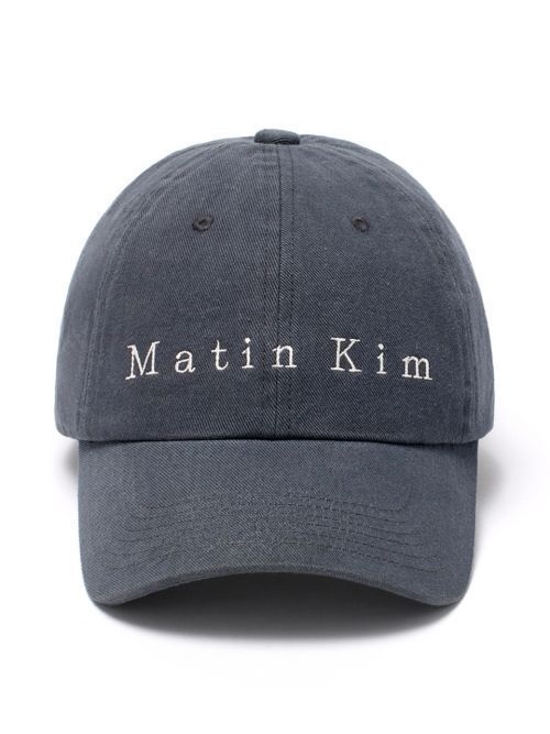キャップ [MATINKIM]matin cotton washed ball cap in charcoal