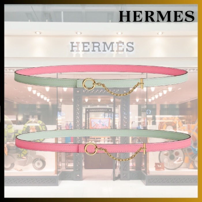 【Vert Peppermint&Rose confetti×GHW】HERMES Carrouselベルト