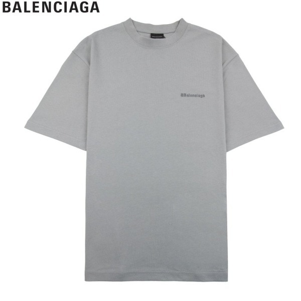 BALENCIAGA エンブロイダリーロゴプリントTシャツ グレー