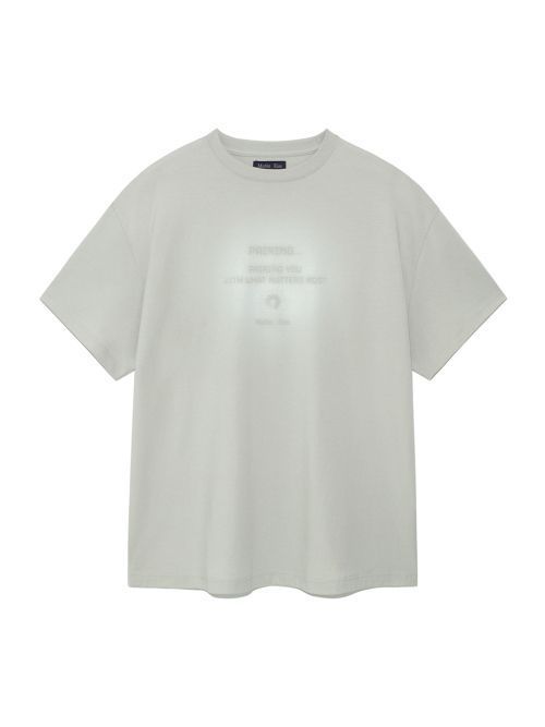 Tシャツ・カットソー [MATINKIM]pairing logo printing top for men in light gray