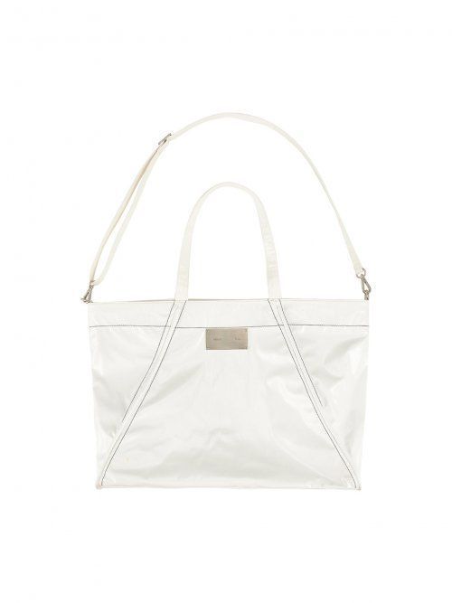 トートバッグ [MATINKIM]big coating tote bag in white