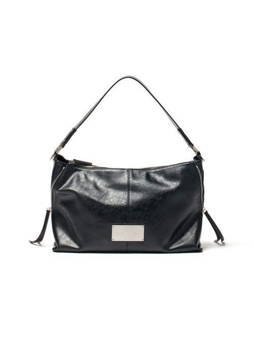 ショルダーバッグ・ポシェット [MATINKIM]side zipper shoulder bag in black