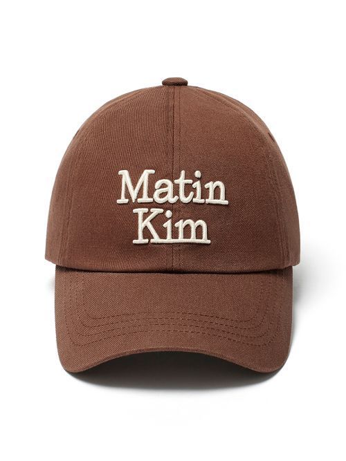 キャップ [MATINKIM]matin volume logo ball cap in brown