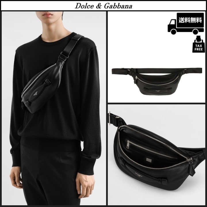 【Dolce & Gabbana】カーフスキン ナッパレザー ベルトバッグ