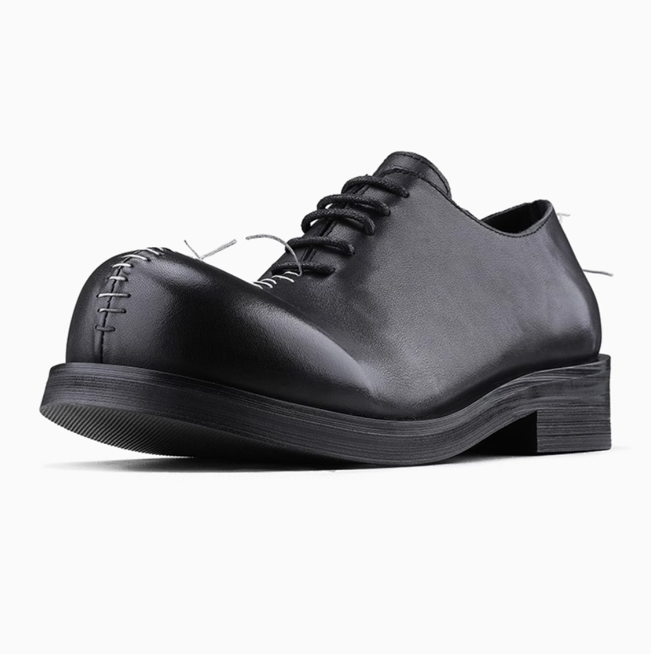 【送料関税込】HANQIAORIJI STITCHED CHUNKY DERBY SHOES
