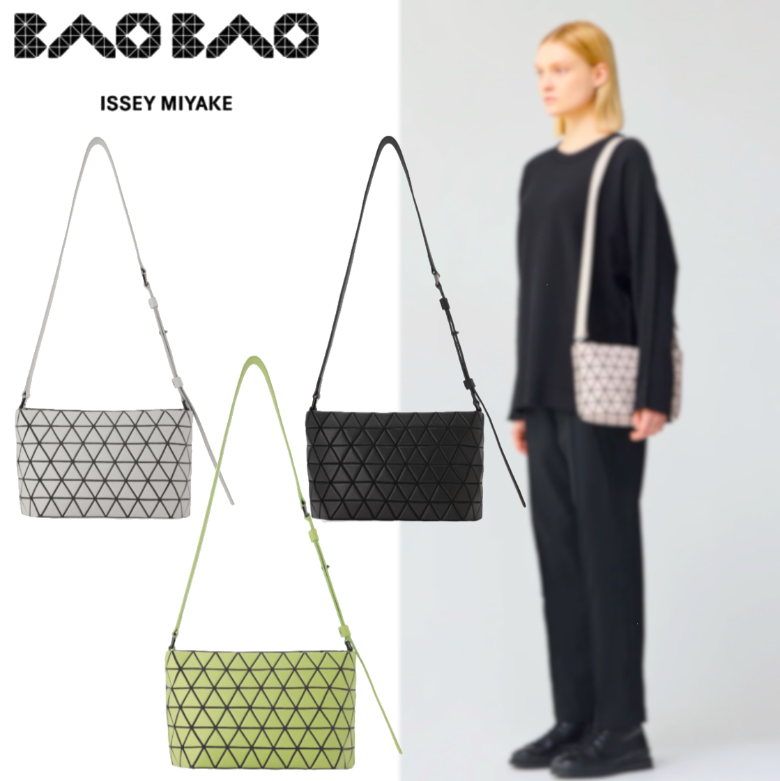 BAOBAO ISSEY MIYAKE CRYSTAL MATTE ショルダーバッグ レザー
