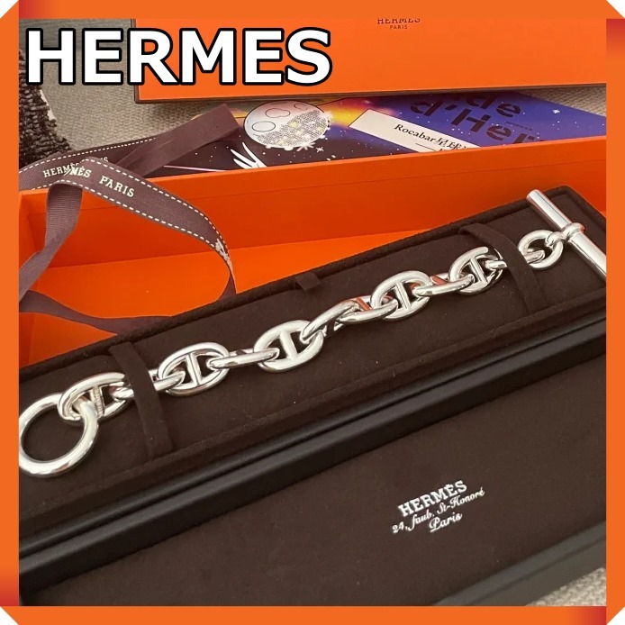 ◆人気【HERMES】シェーヌダンクル ブレスレット TGM シルバー