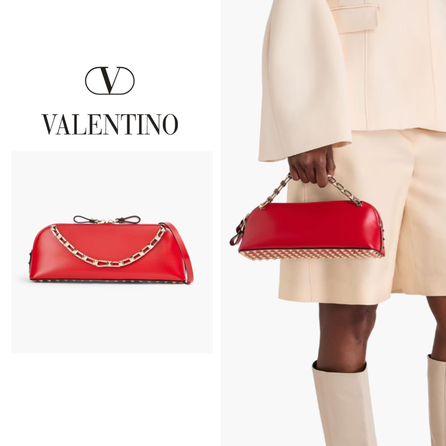 おすすめ【VALENTINO GARAVANI】 Rockstud レザー クラッチ