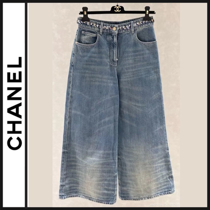 ウエストかわいい♡CHANEL 編み込みデニムパンツ
