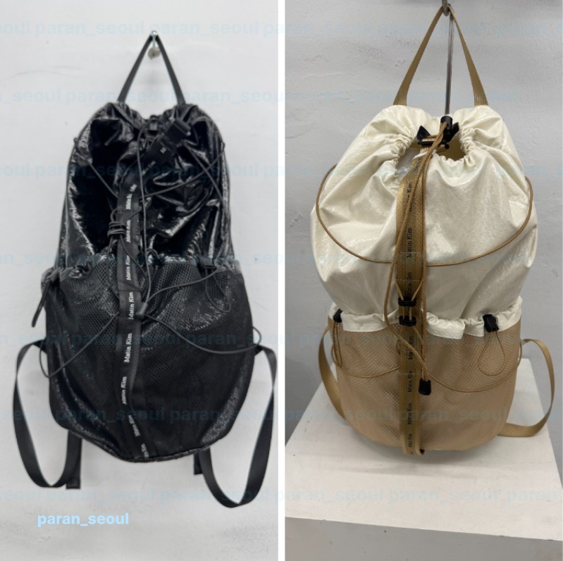 Matin Kim☆LOGO TAPING GLOSSY BACK PACK