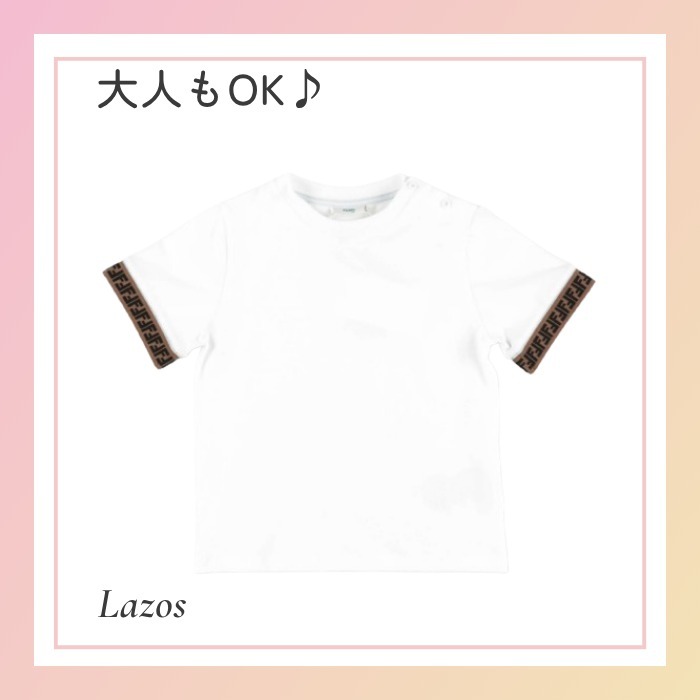 大人もOK♪【FENDI Kids】ロゴ FF トリムTシャツ