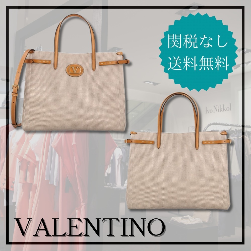 【VALENTINO】アンティーブ キャンバス ミディアム トート