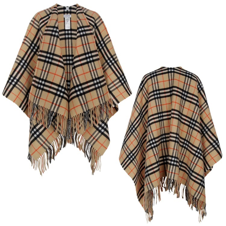 BURBERRY☆25FW SHARLOTTE ウール&カシミヤ ケープ